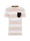 JACK & JONES T-Shirt JCOTAGE SS CREW NECK rosa / schwarz / weiß