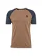 Naketano T-Shirt Dachrinne blaumeliert / braunmeliert