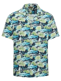 Review Hemd BOWLING SHIRT navy / grün
