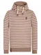 naketano Kapuzenpullover mit breiter Kordel braunmeliert / weiß