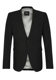 S.Oliver BLACK LABEL Cesano Slim: Klassisches Anzugsakko schwarz