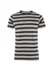 JACK & JONES T-Shirt JJESTRIPE TEE SS CREW NECK NOOS graumeliert / schwarz