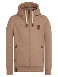 Sweatjacke braunmeliert