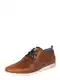 BULLBOXER Schnürschuhe aus Struktur-Leder cognac