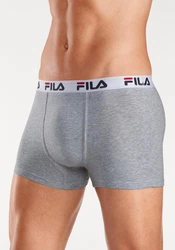 Fila Herren Boxer Shorts (2er Pack) graumeliert/rot/schwarz/wei