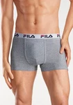 Fila Herren Boxer Shorts (2er Pack) graumeliert/rot/schwarz/wei