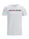 JACK & JONES T-Shirt ''''Ecorp'''' rot / schwarz / weiß