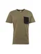 JACK & JONES T-Shirt JCOPOCKETS TEE SS CREW NECK oliv