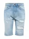 YOURTURN Jeans Shorts LIGHT BLUE DENIM SHORTS WITH ABRASIONS blue denim