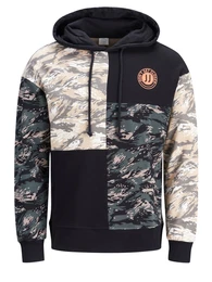 JACK & JONES Camo Sweatshirt beige / grün / orange / schwarz