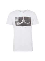 T-Shirt ''''Pray'''' weiß / grau