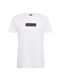 T-Shirt ''''Fake Love'''' schwarz / weiß