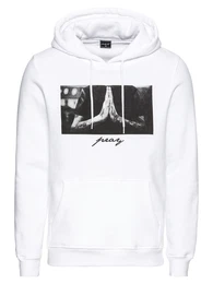 Sweatshirt 'Pray' grau / schwarz / wei