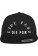Mister Tee Trucker Cap Famous Live Fast Die Fun schwarz / weiß