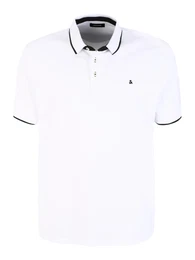 Plus Poloshirt 'JJEPaulos' schwarz / wei