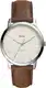 FOSSIL Quarzuhr ''''THE MINIMALIST 3H'''' silber / braun