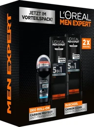 L''''Oréal Paris Men Expert Körperpflege-Set ''''Carbon Protect & Clean'''' schwarz