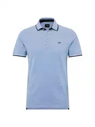 Poloshirt 'JJPaulos' himmelblau / schwarz