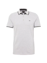 Poloshirt 'JJPaulos' hellgrau / schwarz