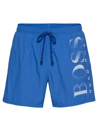 BOSS Badeshorts Octopus blau / weiß