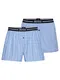 BOSS Casual Boxershorts hellblau / weiß