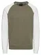Only & Sons Sweatshirt RAGLAN COLOURBLOCK CN SWEAT hellgrau / oliv
