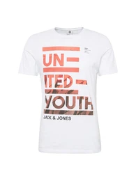 JACK & JONES T-Shirt JCOMATH TEE SS CREW NECK WHS mischfarben / weiß