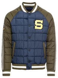 Superdry Jacke ''''KYAN BOX QUILT BOMBER'''' navy / gelb / khaki