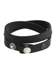 DIESEL Lederarmband schwarz