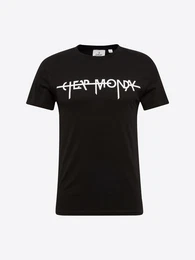 CHEAP MONDAY T-Shirt Standard tee Hacker logo schwarz / weiß