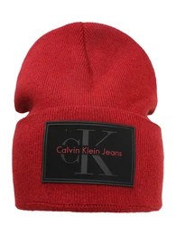 Calvin Klein Beanie rot / schwarz