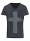 Key Largo T-Shirt ''''MT BELIEVER'''' dunkelgrau / silber