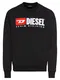 DIESEL Sweatshirt rot / schwarz / weiß