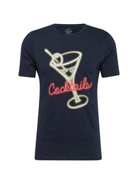 JACK & JONES T-Shirt JORNEON POP TEE SS CREW NECK dunkelblau / gelb / rot