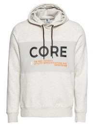 JACK & JONES Hoodie anthrazit / orange / weißmeliert