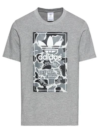 ADIDAS ORIGINALS T-Shirt Camo Label Tee grau / schwarz / weiß