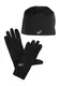 ASICS Set: Mütze und Handschuhe hellgrau / schwarz