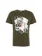 JACK & JONES T-Shirt JCOAUTUMN-FEELING TEE SS CREW NECK khaki / schwarz / perlweiß