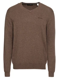 ESPRIT Pullover ''''Basic CO V-nk'''' braun