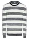 ESPRIT Pullover F blockstrip cn grau / offwhite