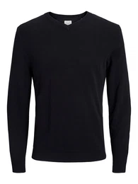 Pullover ''''JJEBASIC KNIT V-NECK'''' schwarz
