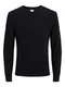 JACK & JONES Pullover ''''JJEBASIC KNIT V-NECK'''' schwarz