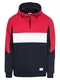 JACK & JONES Hoodie JCOSEAN SWEAT HALF ZIP HOOD - CAMP navy / rot / weiß