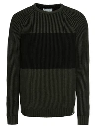 JACK & JONES Pullover dunkelgrün / schwarz