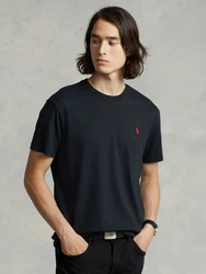 Polo Ralph Lauren T-Shirt Rundhalsshirt Regular Fit karminrot/schwarz