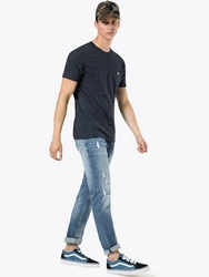 Iriedaily T-Shirt 'Chamisso' blaumeliert