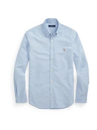 Hemd hellblau / braun / wei