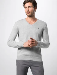 Polo Ralph Lauren Pullover 'LS SF VN PP-LONG SLEEVE-SWEATER' grau