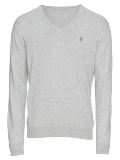 Polo Ralph Lauren Pullover 'LS SF VN PP-LONG SLEEVE-SWEATER' grau