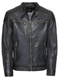 Lederjacke ''''Colt'''' dunkelblau